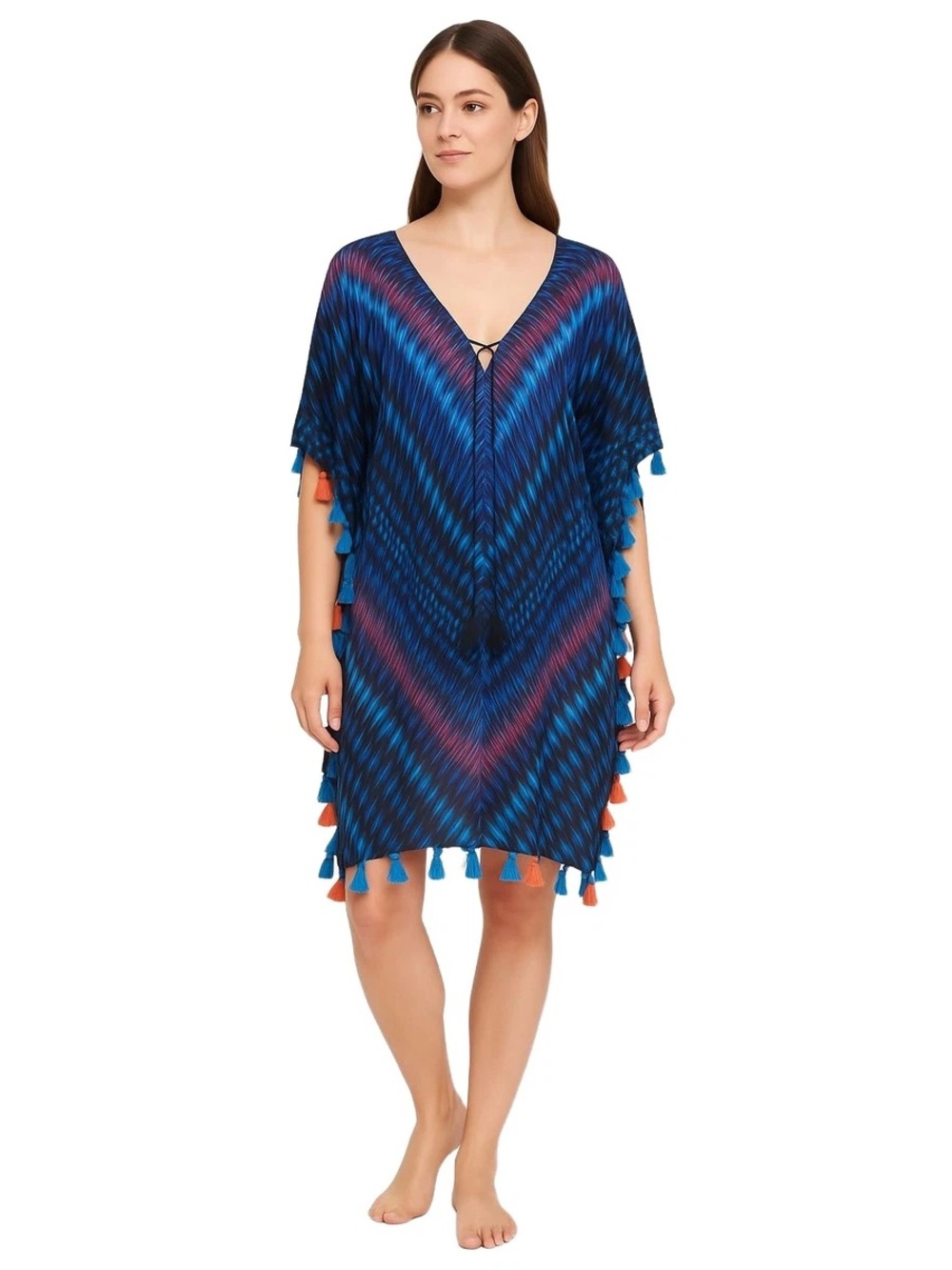 Miraclesuit Marrakech‎ Colorful Vibrant Caftan Swim Cover-up Size Medium